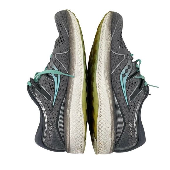 Saucony Triumph ISO Series Sneakers Running Shoes Gray Teal Womens Size 11.5 - Picture 4 of 11